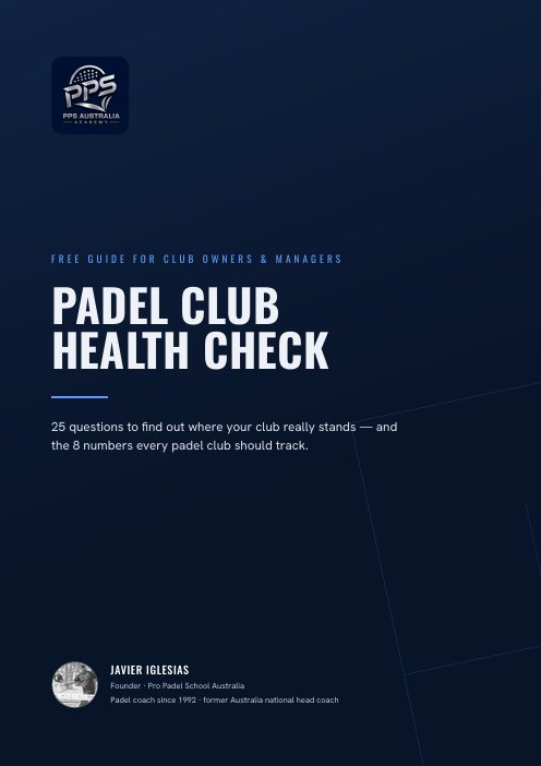 Padel Club Health Check guide cover